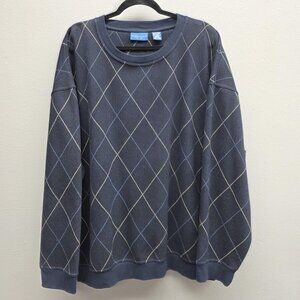 Towncraft Sweater Mens 3XL Tall Argyle Crewneck Pullover Long Sleeve Classic